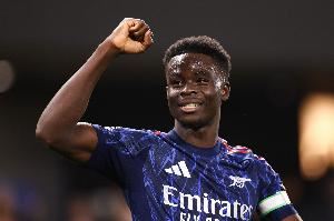 萨卡各项赛事近4场进3球，也是4月以来在英超客场首次运动战进球